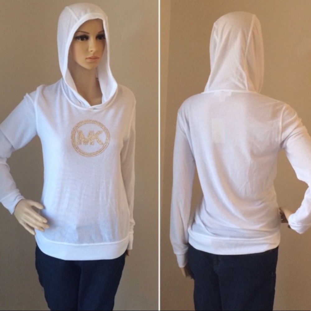 STUDDED MICHAEL KORS HOODED SHIRT